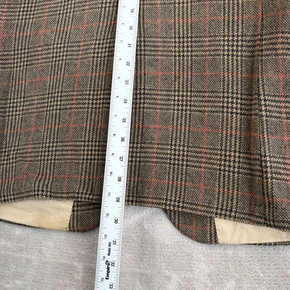 Vintage‎ BANANA REPUBLIC 2 Button Sports Coat Blazer Jacket 38 Brown Glen Check